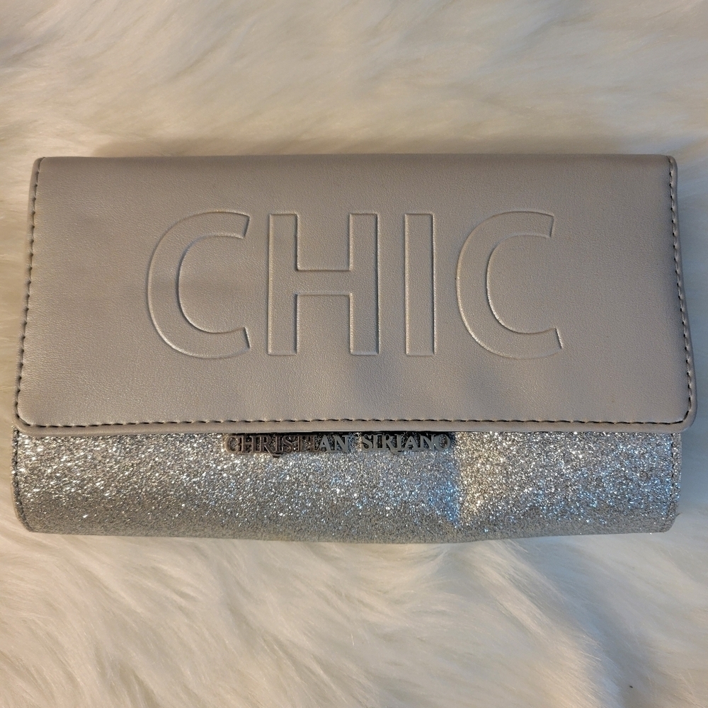 Christian Siriano Silver and Gray Clutch